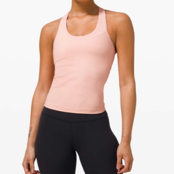 Lululemon Cool Racerback Short Tank Top Nulu Pink Puff - Picture 1 of 4